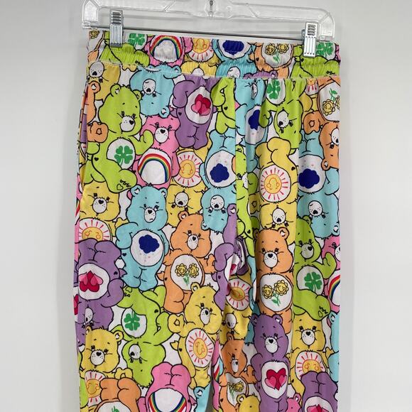 Care Bear Print Pajama Pants Jogger Rainbow Pink Yellow Purple Size Medium 8-10 - Picture 5 of 8